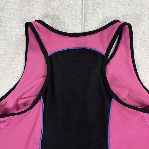 Xersion Performance Wear Athletic Tank‎ Top Womens Large Pink Black Mesh Detail - Picture 9 of 10